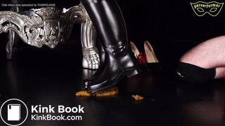 Shit Licked off Dirty Rubber Boots With the Tongue