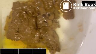 Ebony Woman Shitting in the Toilet