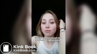 A beautiful girl's sexy tongue and saliva