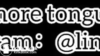 A beautiful girl's sexy tongue and saliva 4