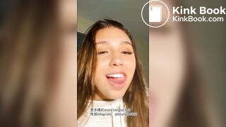 A beautiful girl's sexy tongue and saliva 5