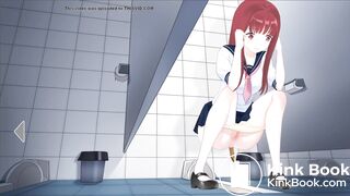 Japanese School Anime girl pooping - 明日香Asuka