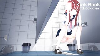 Japanese School Anime girl pooping - 明日香Asuka