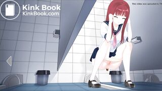 Japanese School Anime girl pooping - 明日香Asuka