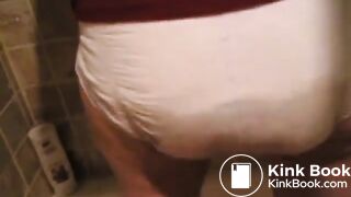 Messy diaper in shower