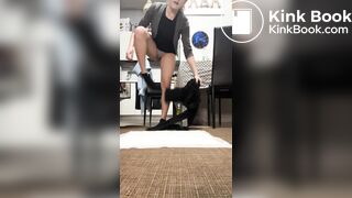 Cute italian does a frontal poop