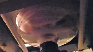 Wife feeds toilet her hard shit through a funnel