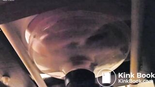 Wife feeds toilet her hard shit through a funnel