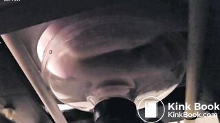 Wife feeds toilet her hard shit through a funnel