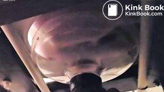 Wife feeds toilet her hard shit through a funnel