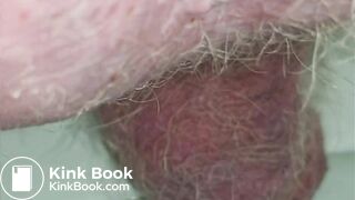 Old man Closeup shit with big single ball