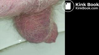 Old man Closeup shit with big single ball