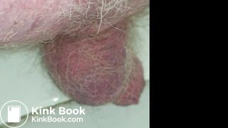 Old man Closeup shit with big single ball