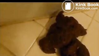 Girl struggling to hold in shit