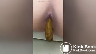 Girl poops a little.