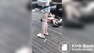 drunk girl poop her panty