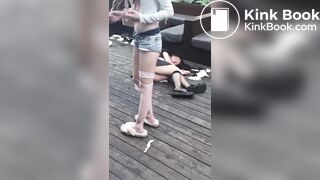 drunk girl poop her panty