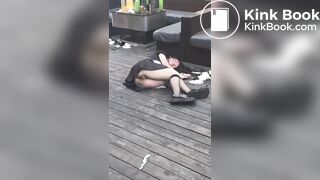 drunk girl poop her panty