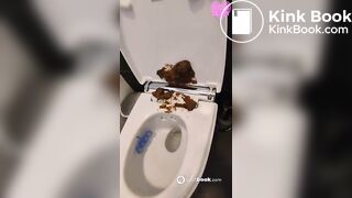 One of my favorite scat girl shitting on toliet