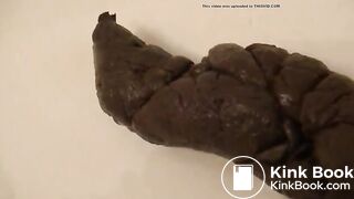 girl give birth to a big turd