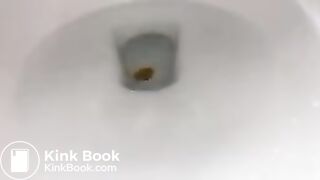 Girl takes a quick dump