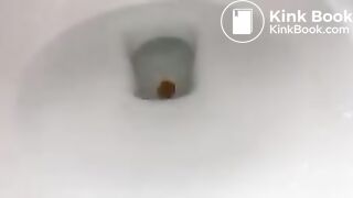 Girl takes a quick dump