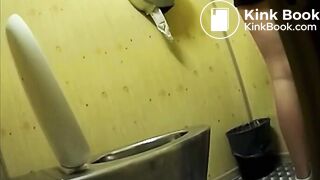 Sexy white teen Pooping voyeur