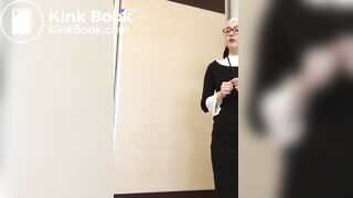 Nasty religious scat dildo