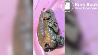 One of my favorite scat girl shitting in container - video 5