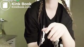 Hot girl shitting and pissing on floor - video 2