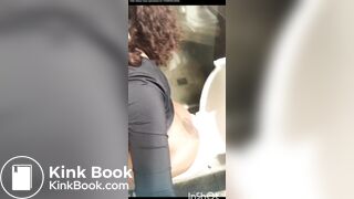 Sexy ebony girl pooping and farting on toilet - video 2