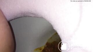 asian girl has diarrhea and moans