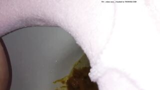 asian girl has diarrhea and moans