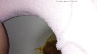 asian girl has diarrhea and moans