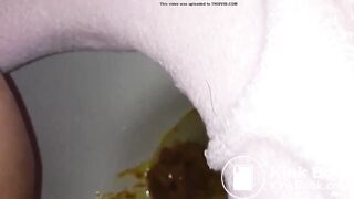 asian girl has diarrhea and moans