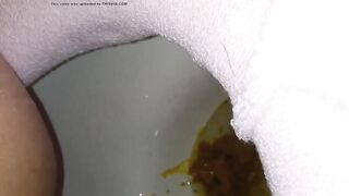 asian girl has diarrhea and moans