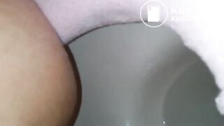 asian girl has diarrhea and moans