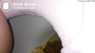 asian girl has diarrhea and moans