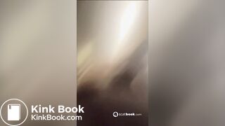 Sexy girl selfie pooping on public toilet