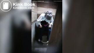 Hijab Poop in Cafe Toilet