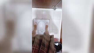 Chinese School Girl Poop Pee and Fart in Toilet