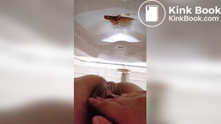 Chinese School Girl Poop Pee and Fart in Toilet