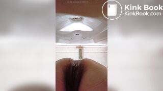 Chinese School Girl Poop Pee and Fart in Toilet