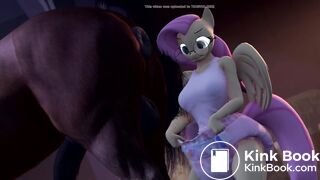 fluttershy horse diaper mess