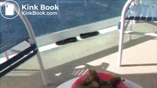 crazy girl shitting in the plate prt2