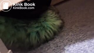 Women pooping in a public toilet