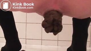 this woman is heavily Constipated struggles with turd
