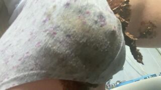 Exciting big panty poop