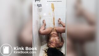 Girl poops diarrhea on herself