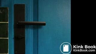 Sexy waitress desperate poop in job toilet